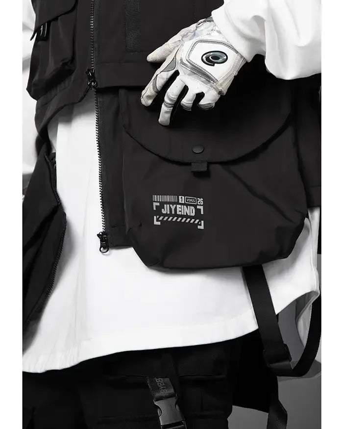 Essential Urban Tech Vest - techwear outfits - Lightweight Urban Tech Vest with Adjustable Fit