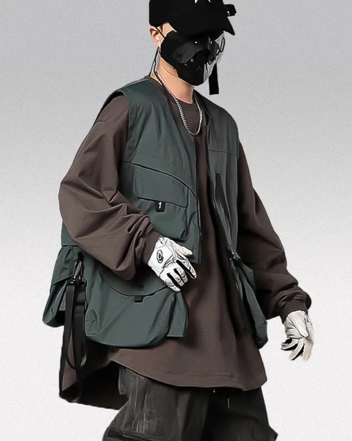 Essential Urban Tech Vest - techwear vest - Lightweight Urban Tech Vest with Adjustable Fit