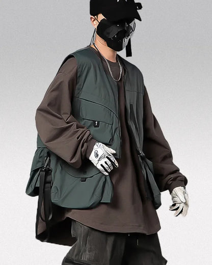 Essential Urban Tech Vest - techwear vest - Lightweight Urban Tech Vest with Adjustable Fit