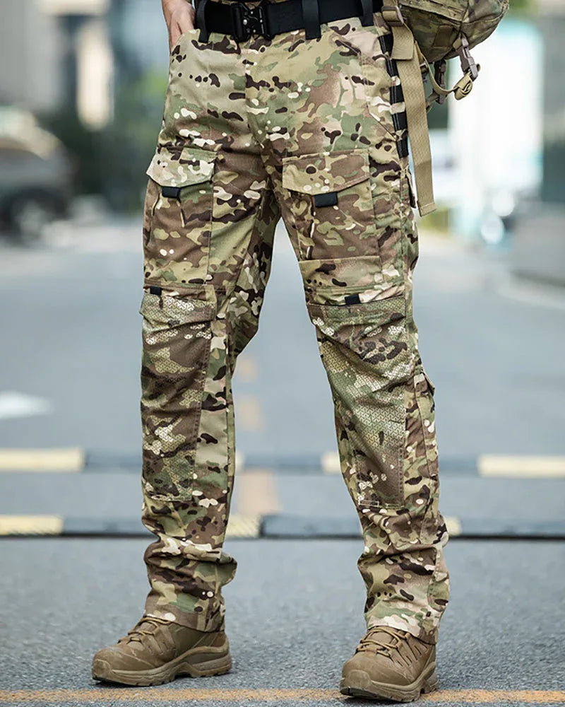 Explorer's Camo Cargo Pants - stylish outdoor pants - Comfortable Explorer's Camo Cargo Pants for Adventures