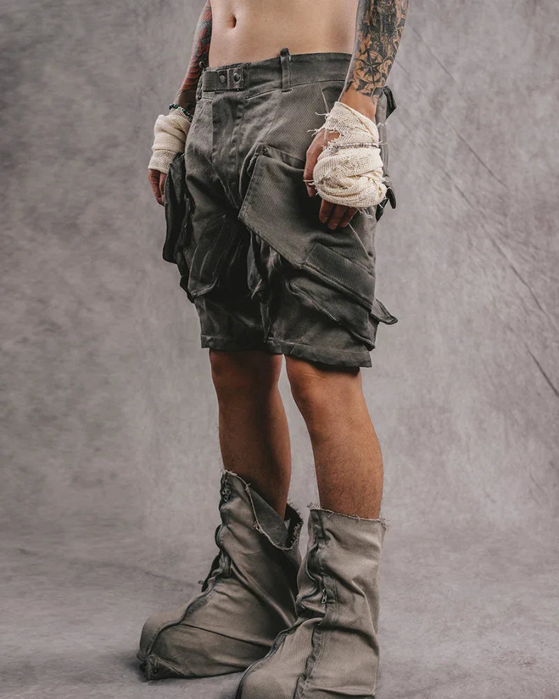 Explorer's Essential Cargo Shorts -  techwear fashion - Cargo Shorts for Urban and Outdoor Adventures