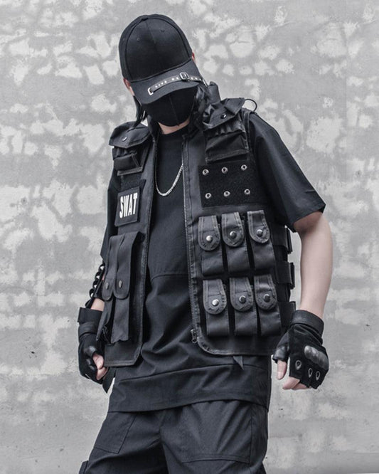 Explorer's Essential Multi-Pocket Vest - tactical outdoor vest - Multi-Pocket Tactical Outdoor Vest for Adventures