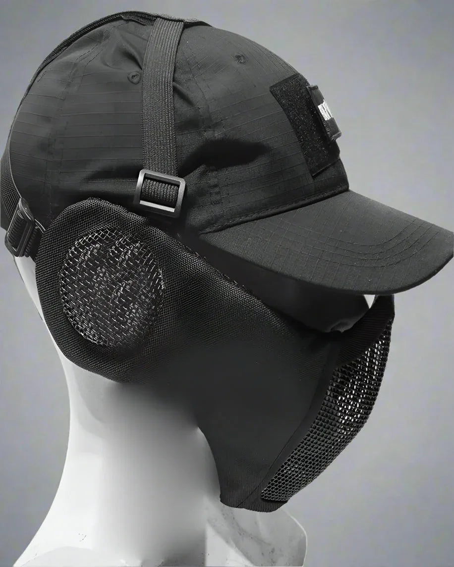 Explorer's Hat & Mask Duo -  adventure wear - Techwear Hat and Mask Duo for Outdoor Adventures