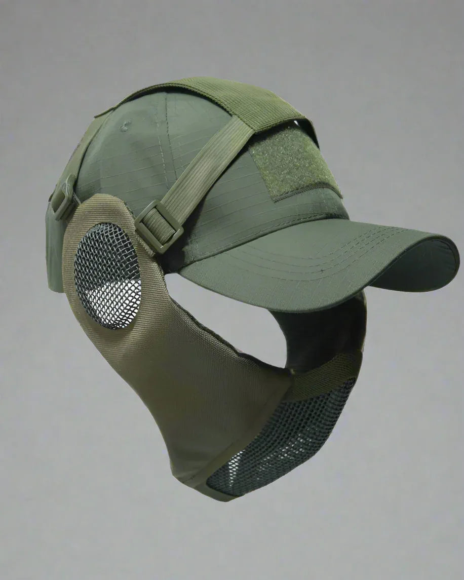 Explorer's Hat & Mask Duo -  fashionable mask - Techwear Hat and Mask Duo for Outdoor Adventures