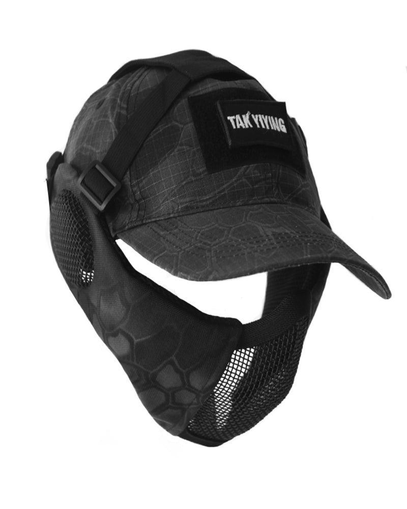 Explorer's Hat & Mask Duo -  nylon and steel gear - Techwear Hat and Mask Duo for Outdoor Adventures