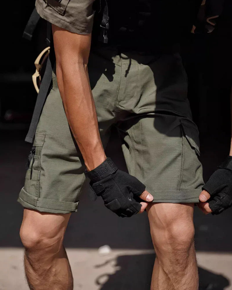 Explorer's Tactical Cargo Shorts -  techwear shorts for camping - Comfortable Tactical Cargo Shorts for Outdoors