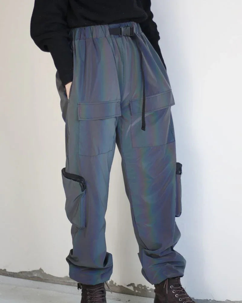 Eye-Catching Reflective Laser Trousers -  comfortable outdoor pants - Reflective Laser Trousers for Style and Safety