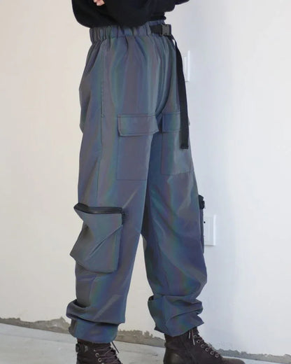 Eye-Catching Reflective Laser Trousers -  laser trousers - Reflective Laser Trousers for Style and Safety