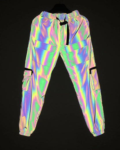 Eye-Catching Reflective Laser Trousers - reflective pants - Reflective Laser Trousers for Style and Safety