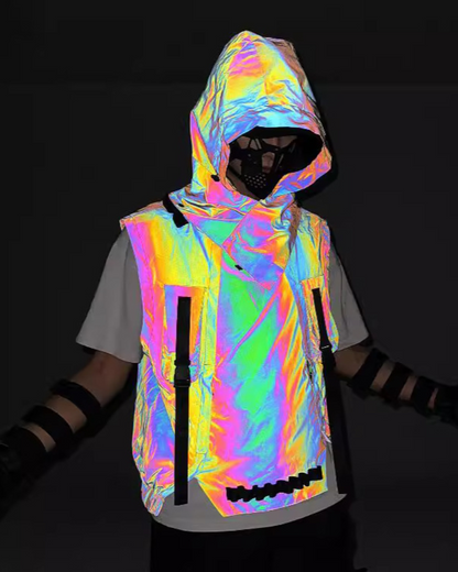 Eye-Catching Reflective Tactical Gear -  party wear - Reflective Tactical Vest for Urban Style