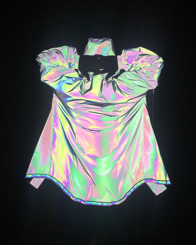 Eye-Catching Reflective Tech Jacket -  comfortable durable jacket - Reflective Tech Jacket for Urban Style and Comfort