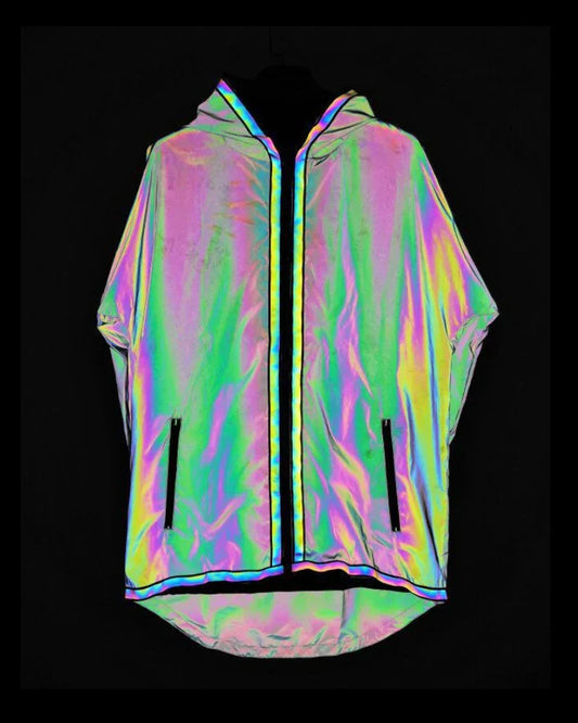 Eye-Catching Reflective Tech Jacket - reflective jacket - Reflective Tech Jacket for Urban Style and Comfort