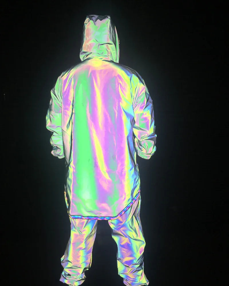 Eye-Catching Reflective Tech Jacket - reflective jacket - Reflective Tech Jacket for Urban Style and Comfort