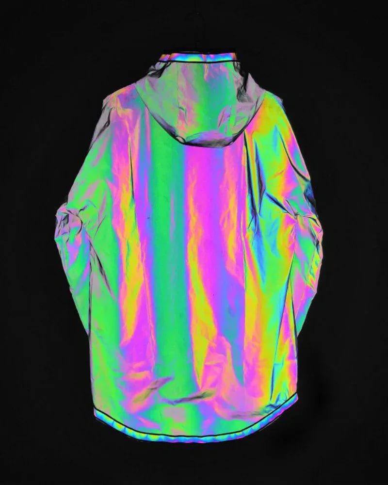 Eye-Catching Reflective Tech Jacket -  urban style - Reflective Tech Jacket for Urban Style and Comfort