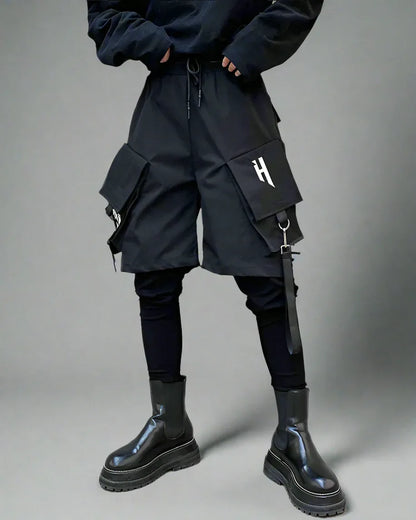 Faux Two-Piece Techwear Cargo Pants - stylish cargo pants - Trendy Techwear Cargo Pants for Everyday Wear