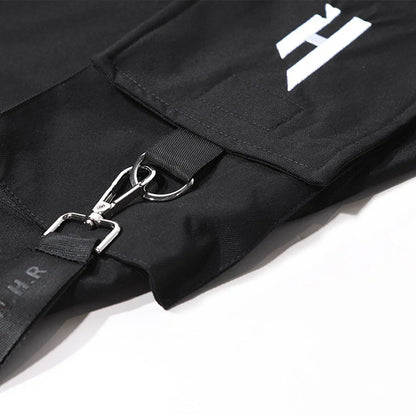 Faux Two-Piece Techwear Cargo Pants - cargo pants - Trendy Techwear Cargo Pants for Everyday Wear