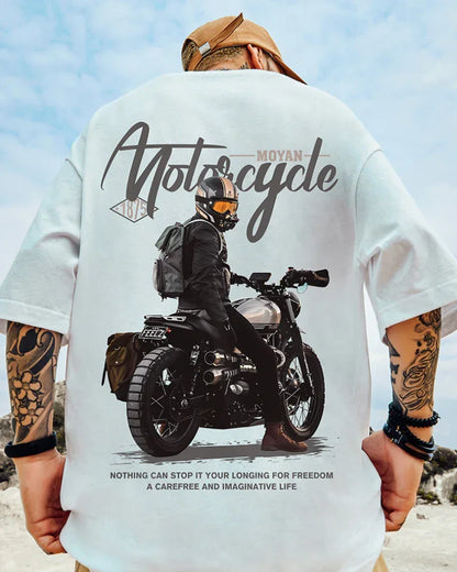 Fearless Oversized Biker Tee - motorcycle culture t-shirt - Fearless Oversized Biker Tee for Street Style