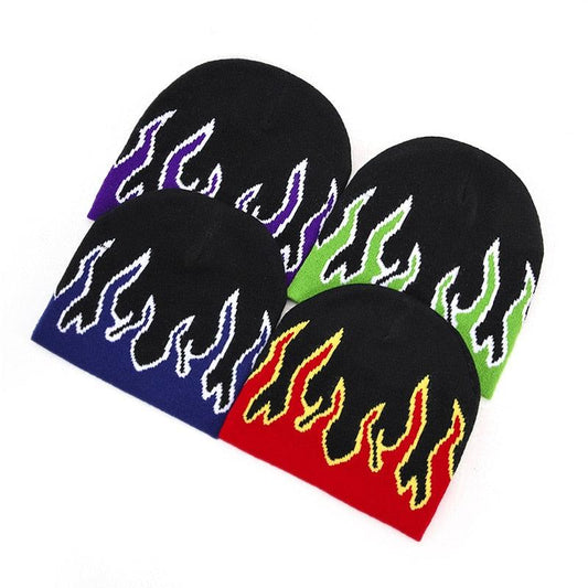 Flame Beanie - flame beanie - Trendy Flame Beanie for Urban Streetwear