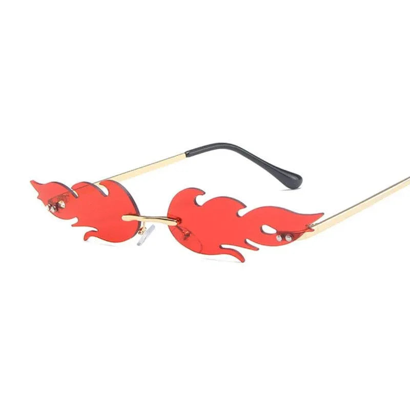 Flame Sunglasses -  y2k glasses - Trendy Flame Sunglasses with UV Protection