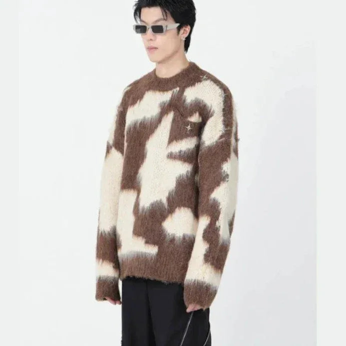 Fluffy Knit Sweater -  knit sweater - Fluffy Knit Sweater for Cozy Winter Days