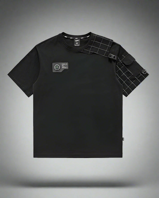 Dynamic Plaid Techwear T-Shirt
