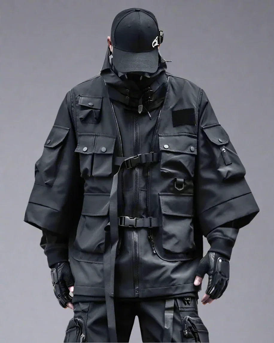 Futuristic Cyberpunk Cloak - cyberpunk cloak - Stylish Cyberpunk Cloak for Urban Adventures