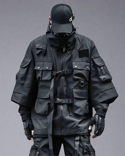 Futuristic Cyberpunk Cloak - cyberpunk cloak - Stylish Cyberpunk Cloak for Urban Adventures