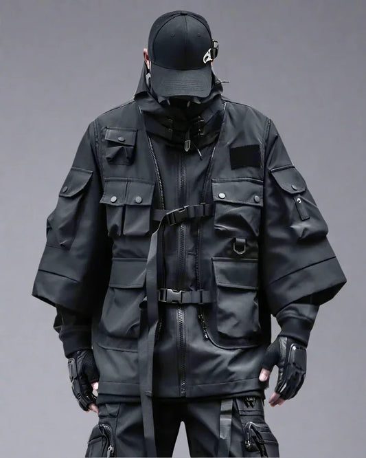 Futuristic Cyberpunk Cloak - cyberpunk cloak - Stylish Cyberpunk Cloak for Urban Adventures