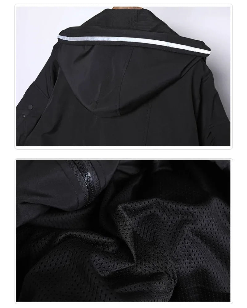 Futuristic Cyberpunk Cloak - durable techwear - Stylish Cyberpunk Cloak for Urban Adventures
