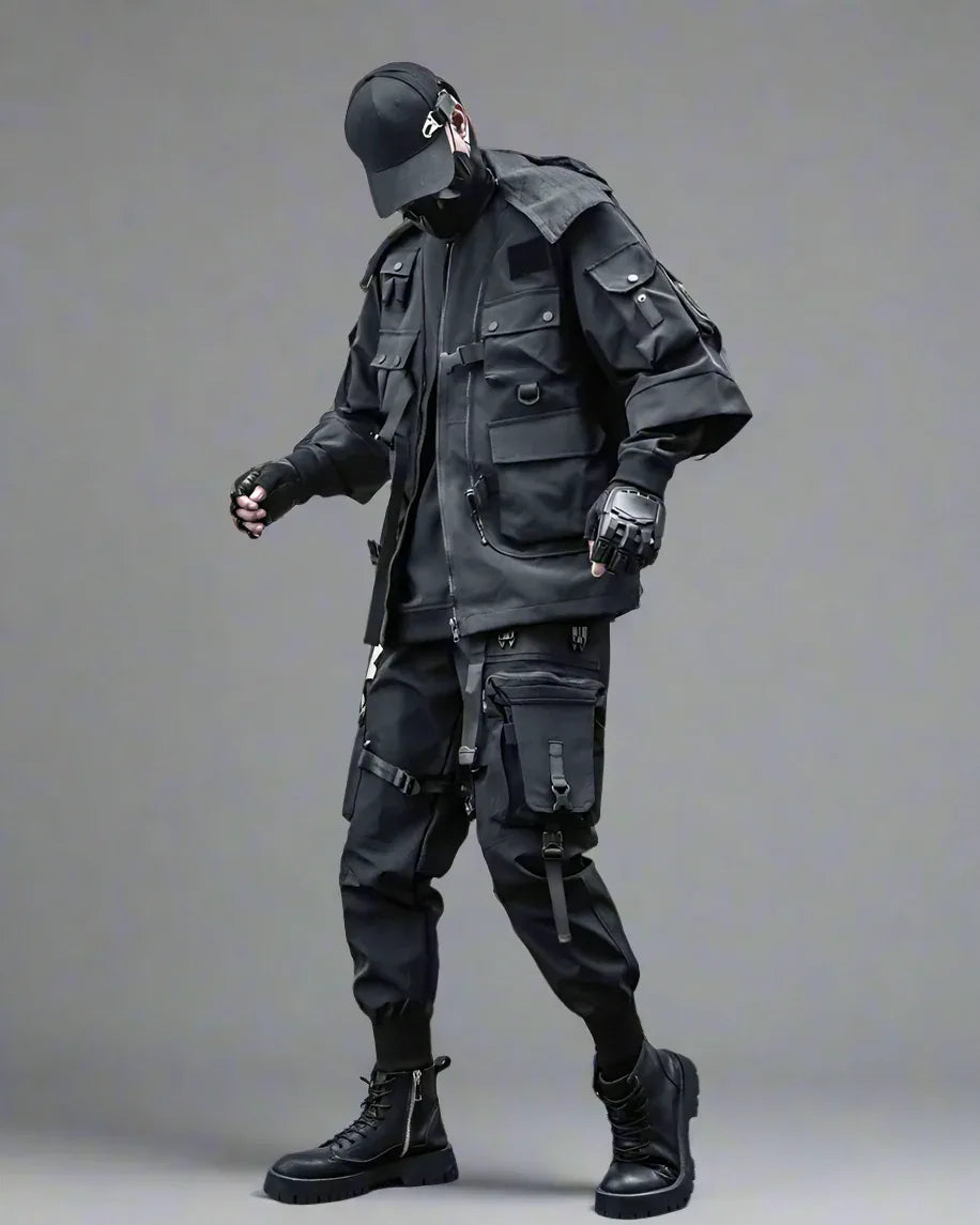 Futuristic Cyberpunk Cloak -  stylish streetwear jacket - Stylish Cyberpunk Cloak for Urban Adventures