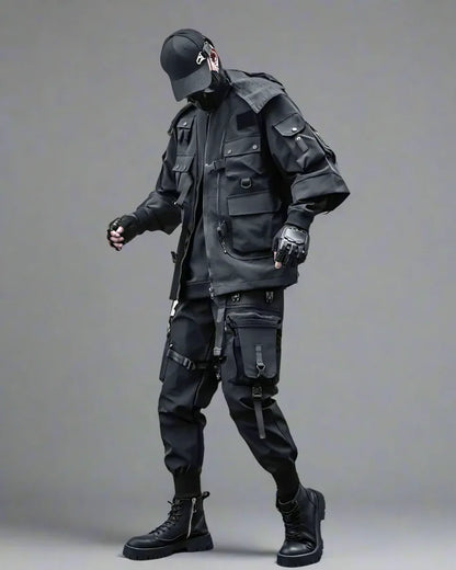 Futuristic Cyberpunk Cloak -  stylish streetwear jacket - Stylish Cyberpunk Cloak for Urban Adventures