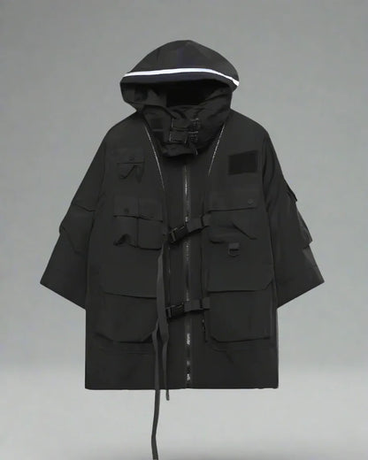 Futuristic Cyberpunk Cloak -  techwear - Stylish Cyberpunk Cloak for Urban Adventures
