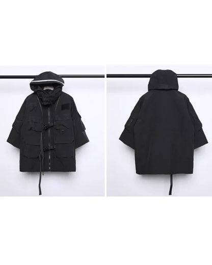 Futuristic Cyberpunk Cloak -  urban streetwear - Stylish Cyberpunk Cloak for Urban Adventures