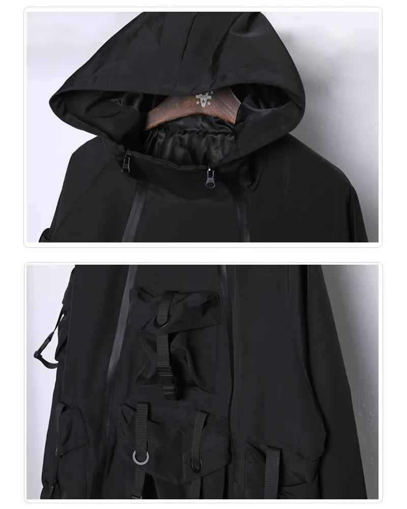 Futuristic Cyberpunk Hooded Jacket -  hooded jacket - Stylish Cyberpunk Hooded Jacket for Urban Wear