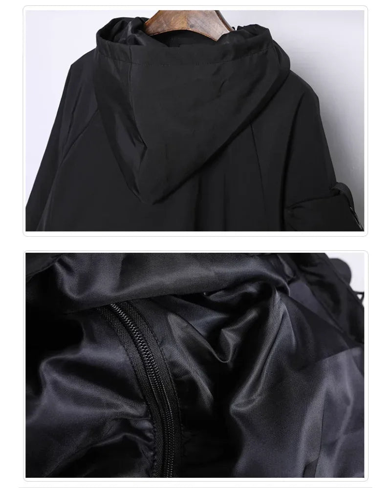 Futuristic Cyberpunk Hooded Jacket -  techwear - Stylish Cyberpunk Hooded Jacket for Urban Wear
