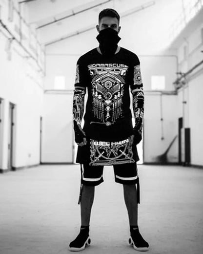 Futuristic Cyberpunk Tech T-Shirt - cyberpunk aesthetics - Futuristic Cyberpunk Tech T-Shirt for Urban Wear