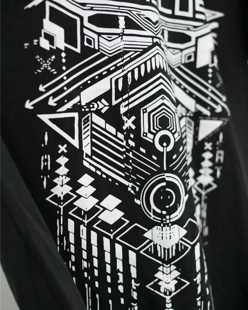 Futuristic Cyberpunk Tech T-Shirt - cyberpunk - Futuristic Cyberpunk Tech T-Shirt for Urban Wear