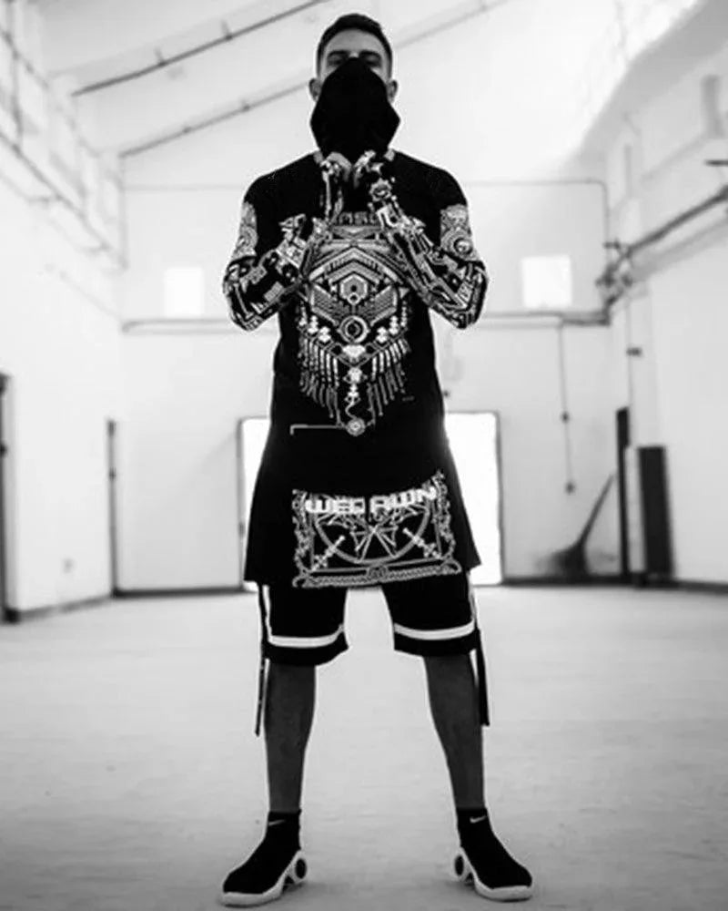 Futuristic Cyberpunk Tech T-Shirt -  high-performance fabric - Futuristic Cyberpunk Tech T-Shirt for Urban Wear