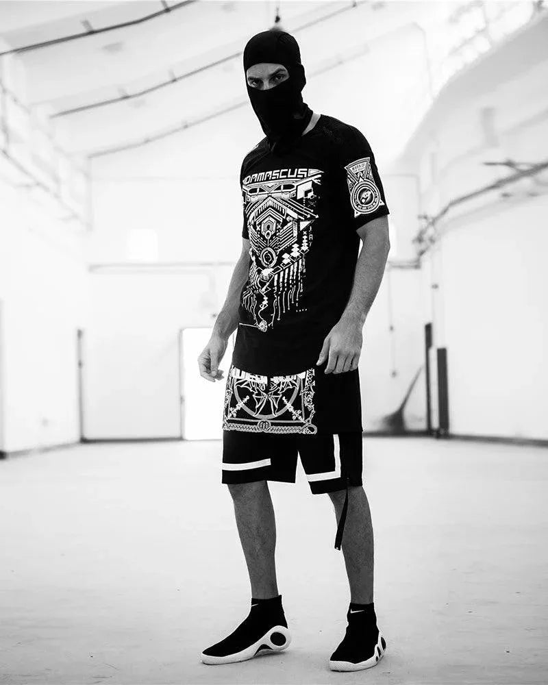 Futuristic Cyberpunk Tech T-Shirt -  stylish techwear - Futuristic Cyberpunk Tech T-Shirt for Urban Wear