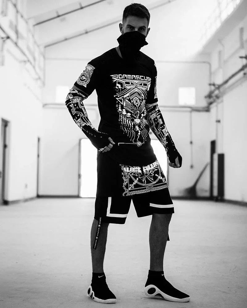 Futuristic Cyberpunk Tech T-Shirt -  techwear - Futuristic Cyberpunk Tech T-Shirt for Urban Wear