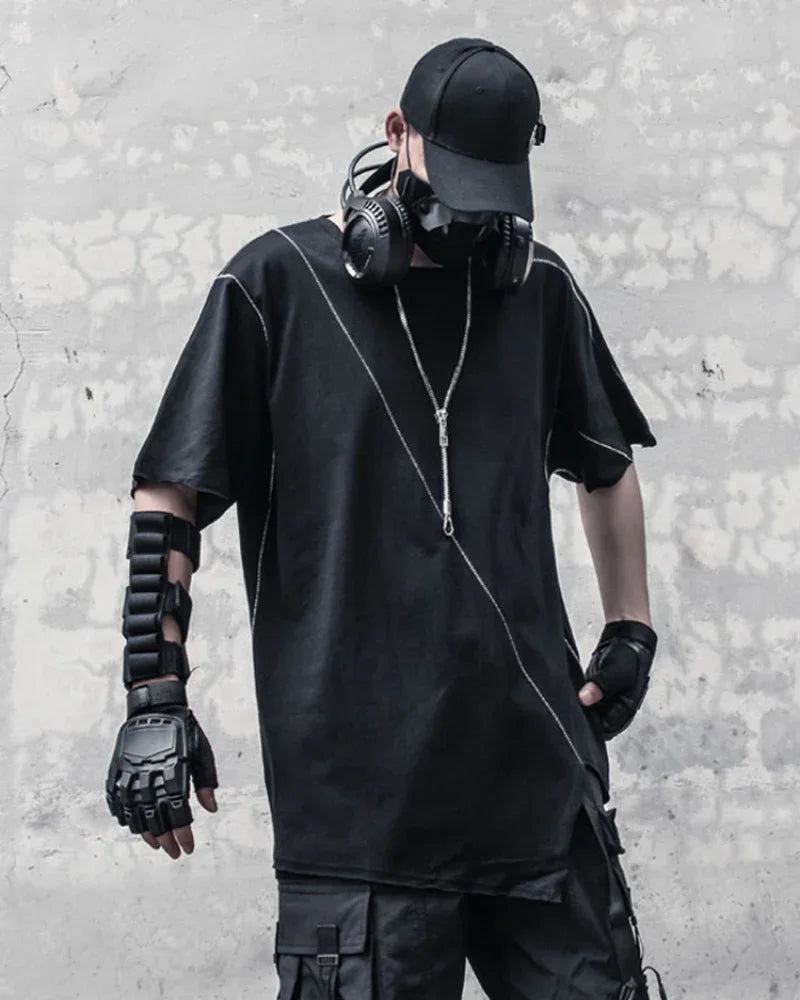 Futuristic Geometry Tech Tee - futuristic tee - Futuristic Geometry Tech Tee for Unique Style
