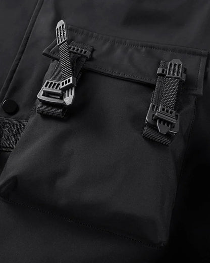 Futuristic Gothic Skull Jacket - urban techwear jacket - Futuristic Gothic Skull Black Bomber Jacket