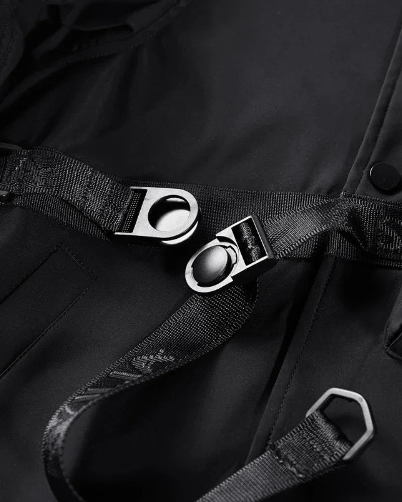 Futuristic Gothic Skull Jacket -  black bomber - Futuristic Gothic Skull Black Bomber Jacket