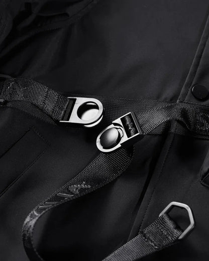 Futuristic Gothic Skull Jacket -  black bomber - Futuristic Gothic Skull Black Bomber Jacket