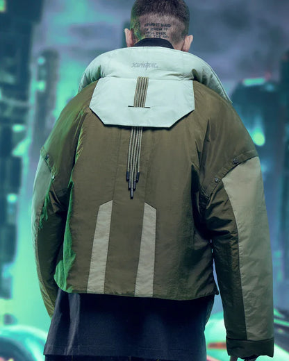 Futuristic Hacker Urban Jacket -  high-quality polyester jacket - Futuristic Hacker Urban Jacket for Modern Looks