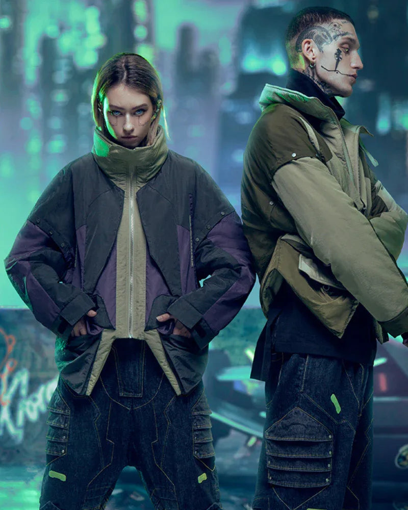 Futuristic Hacker Urban Jacket -  ninja aesthetic - Futuristic Hacker Urban Jacket for Modern Looks