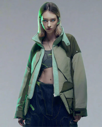 Futuristic Hacker Urban Jacket - techwear jacket - Futuristic Hacker Urban Jacket for Modern Looks