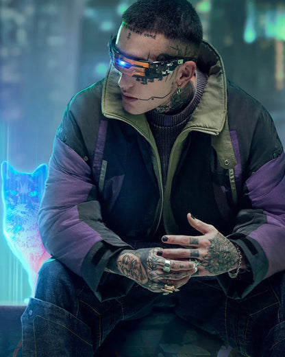 Futuristic Hacker Urban Jacket - urban jacket - Futuristic Hacker Urban Jacket for Modern Looks