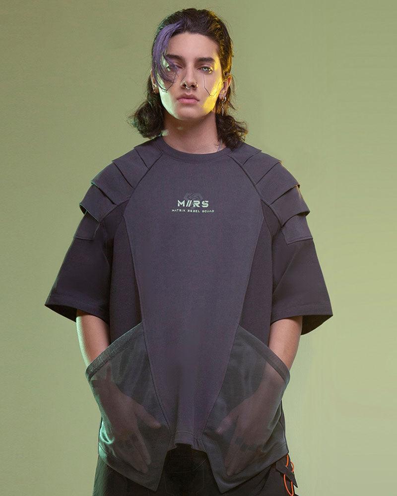 Futuristic Mech Graphic T-Shirt - cyberpunk-inspired clothing - Futuristic Mech Graphic T-Shirt for Everyday Style