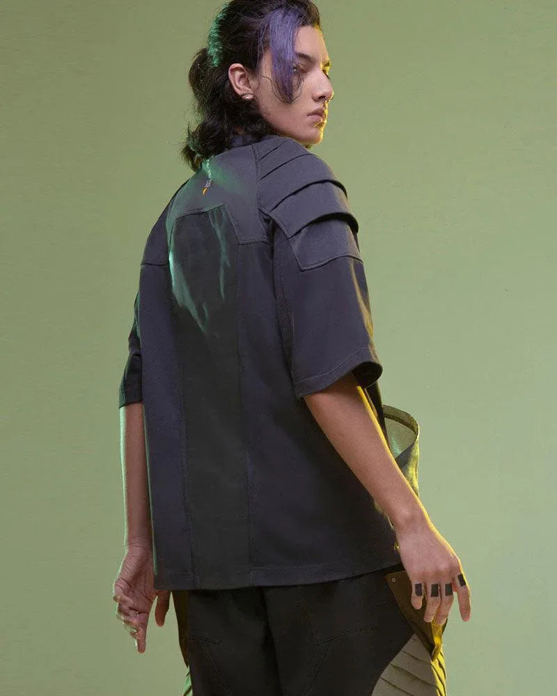 Futuristic Mech Graphic T-Shirt - cyberpunk-inspired clothing - Futuristic Mech Graphic T-Shirt for Everyday Style
